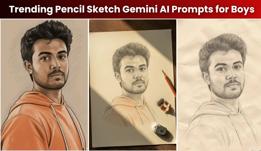 Trending Pencil Sketch Gemini AI Prompts for Boys: Transform Your Photos into Art