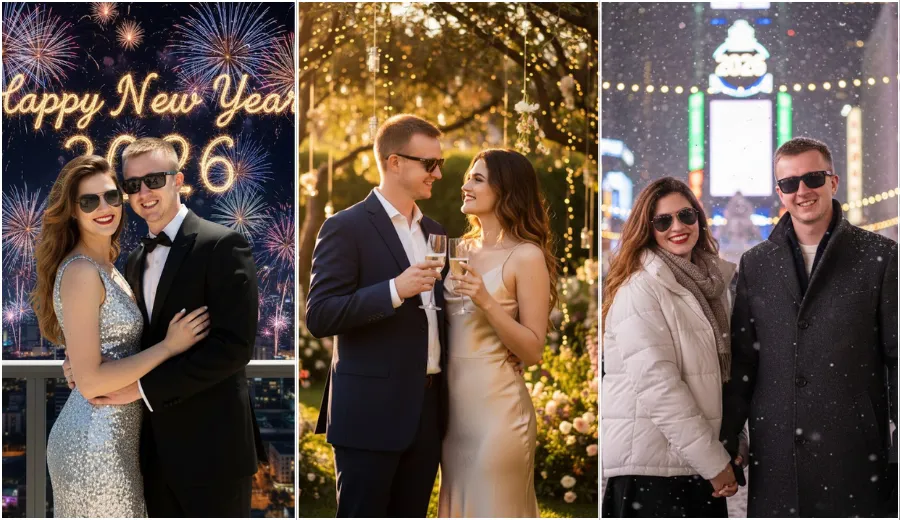 Romantic Outdoor New Year Celebrations