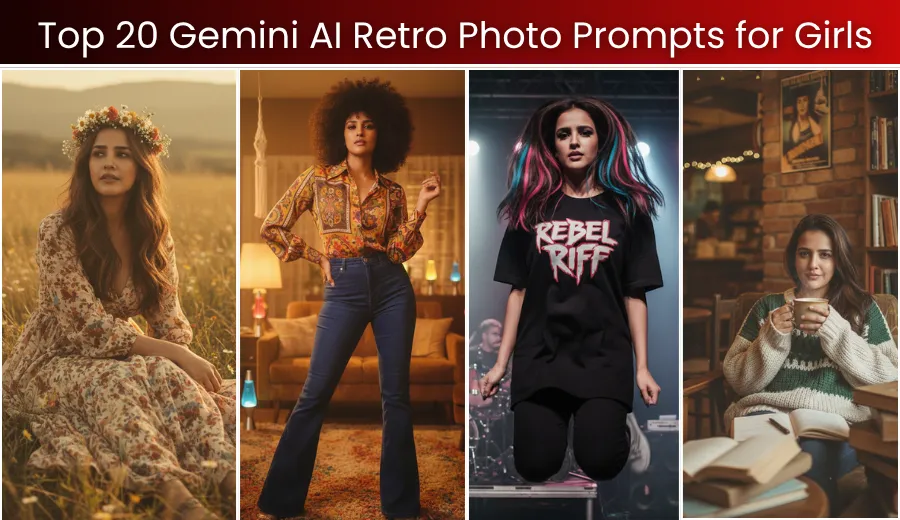 Top 20 Gemini AI Retro Photo Prompts for Girls 