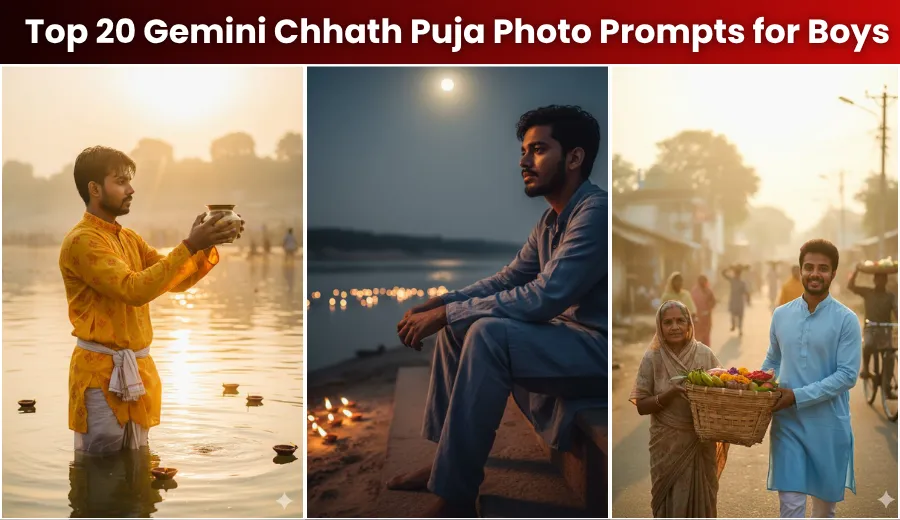 Top 20 Gemini Chhath Puja Photo Prompts for Boys (Copy & Paste)