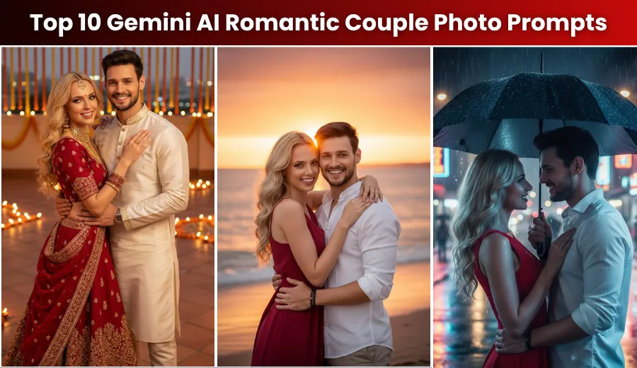 Top 10 Trending Gemini AI Romantic Couple Photo Prompts 