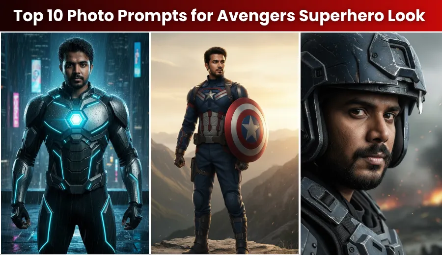 Top 10 Gemini AI Photo Prompts for Avengers Superhero Look (Copy & Paste)