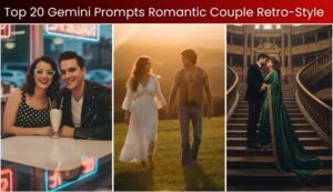 Top 20 Prompts for Gemini AI: Romantic Retro-Style Couple Photos (Copy Paste)