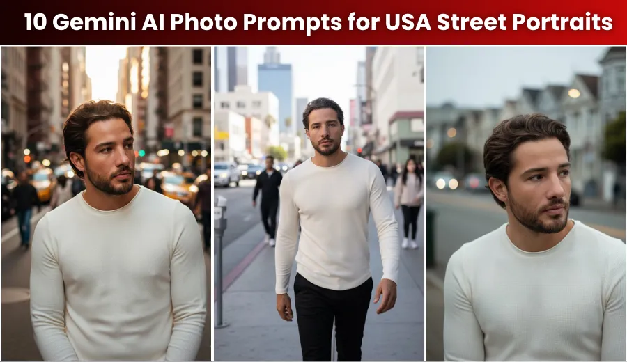 10 Trending Gemini AI Photo Prompts for USA Street Portraits