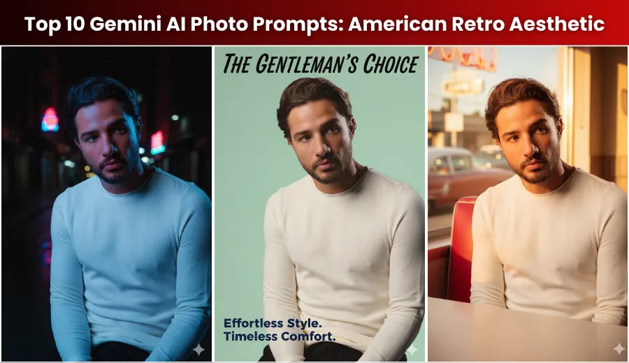 Top 10 Trending Gemini AI Photo Prompts: American Retro Aesthetic (Copy & Paste)