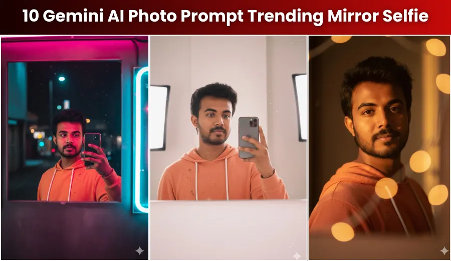 Top 10 Gemini AI Photo Prompt Copy Paste Trending Mirror Selfie