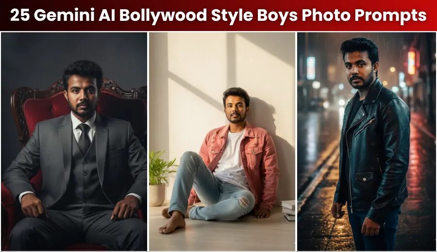 Trending 25 Gemini AI Bollywood Style Boys Photo Prompts (Copy and Paste)