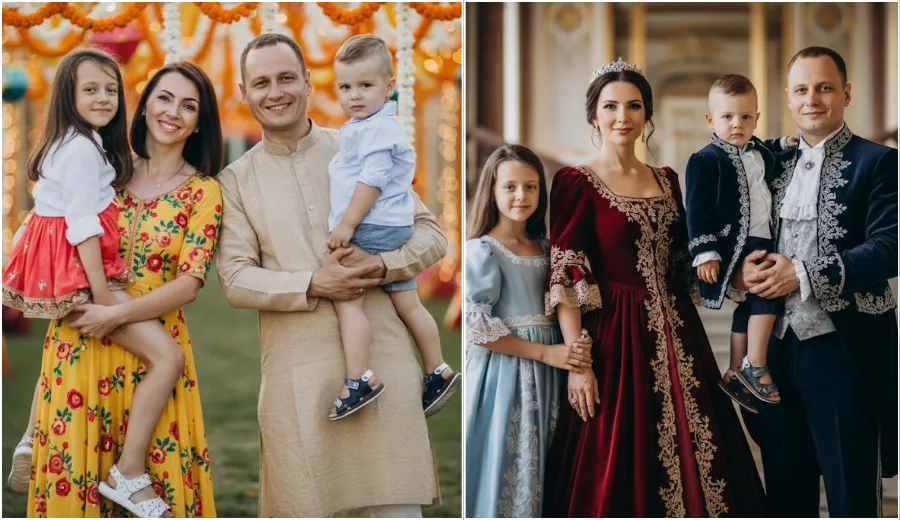 Traditional and Elegant Family Photo AI Prompts