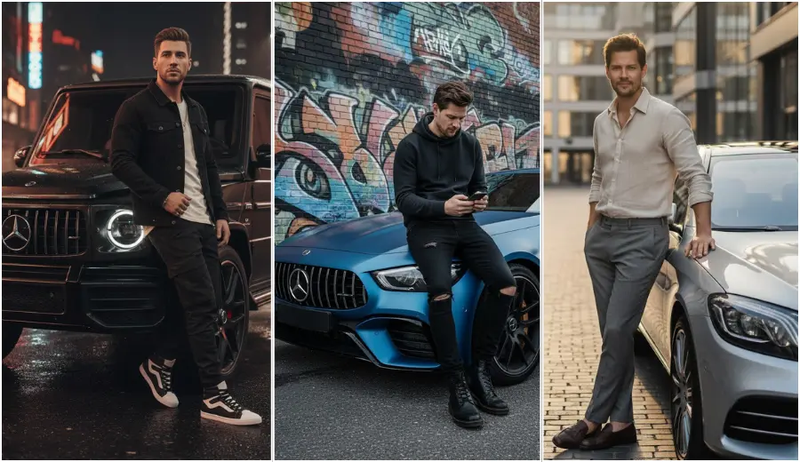 Top 10 Gemini AI Photo Prompts: Boy With Mercedes Car (Copy and Paste)